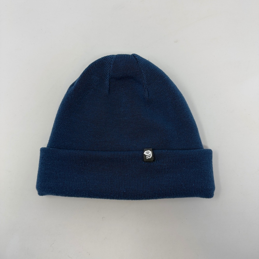 Mountain Hardwear Blue Cuffed Knit Beanie Hat Outdoor Hiking One Size Fits Most